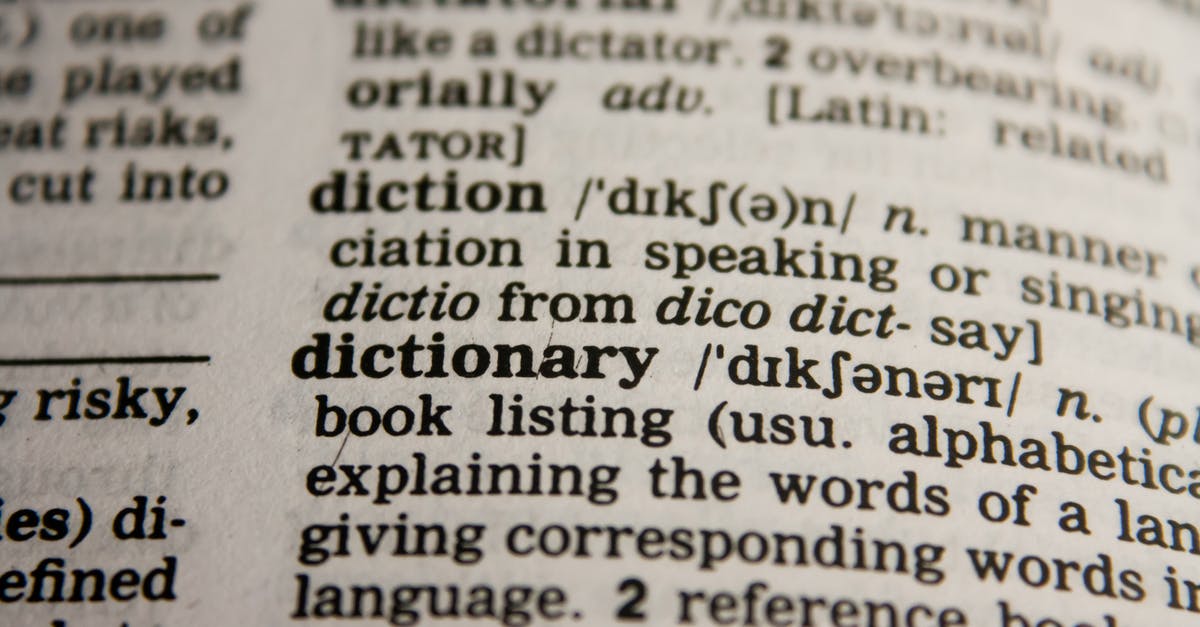 Was the language real? - Dictionary Text in Bokeh Effect