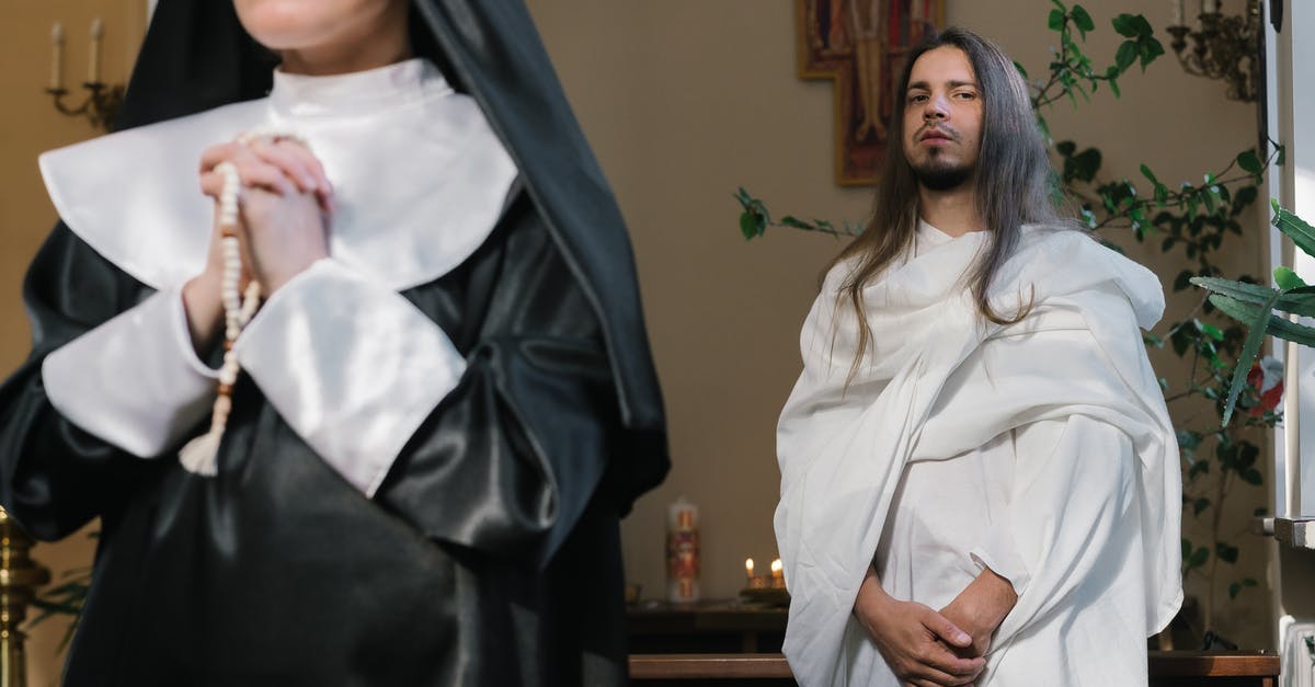 Was the nun really the mother? - A Man Standing Behind a Nun Praying