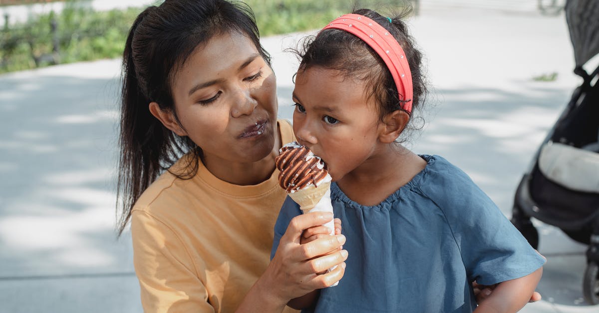 Was there a specific meaning behind each child in Willy Wonka and the Chocolate Factory? - Happy ethnic mother feeding daughter with tasty sweet ice cream