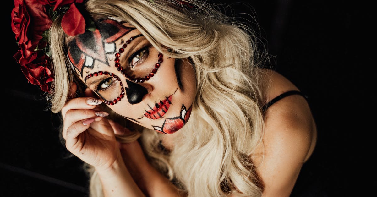 Was this character dead or alive in The Haunting of Bly Manor? - From above of feminine young lady with long blond hair and creative sugar skull makeup ad floral wreath looking at camera during celebration of Mexican Day of the Dead holiday