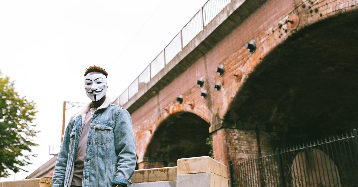 Was this character really the same character from before? - Faceless black man in mask of anonymous on street