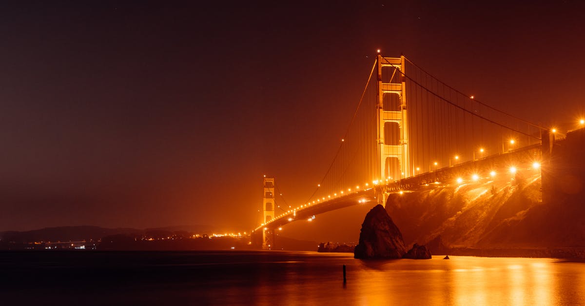 Water as a symbol in Fatal Attraction - Bright Golden Gate Bridge above water at night