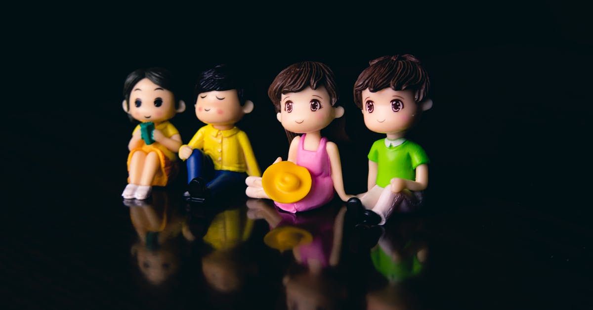 What are the double set triggers for? - Small colorful figurines of couples with boys and girls placed together on surface with reflection in room on blurred background