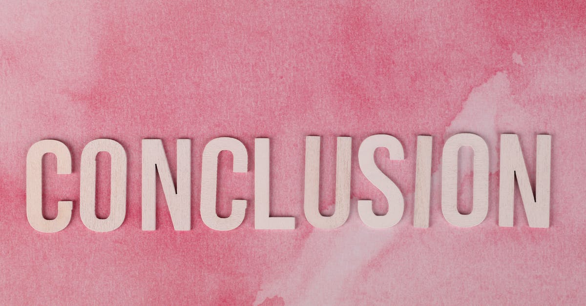 What are these letters at the end of closing credits? - Word Conclusion on Light Pink Background