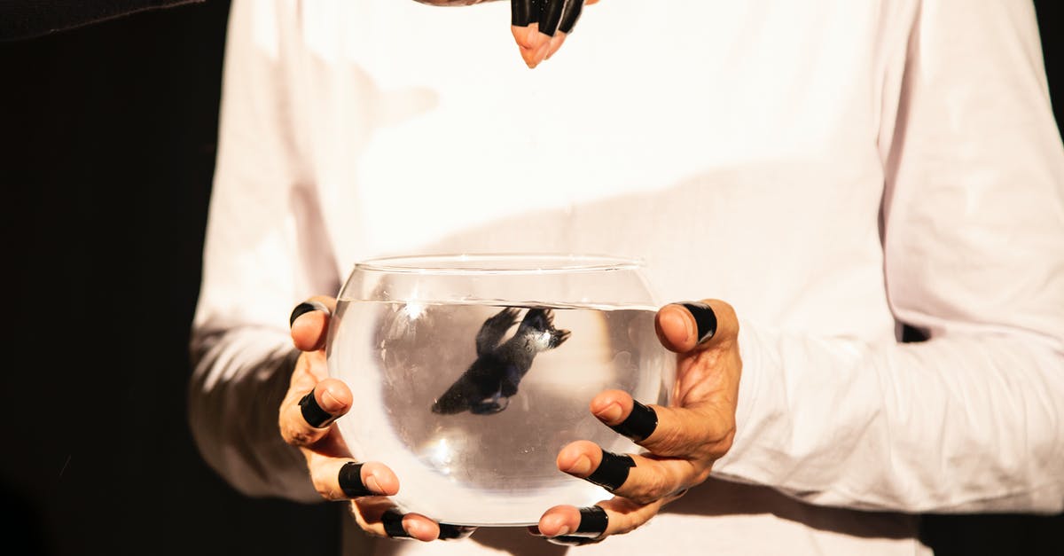 What did Vader originally say when he waggled his finger? - Crop people holding fishbowl with black fish