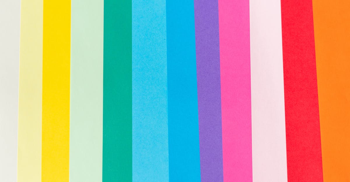 What do the different colour intros mean? - Top view of palette of vibrant colorful lines with different shades in row forming abstract background