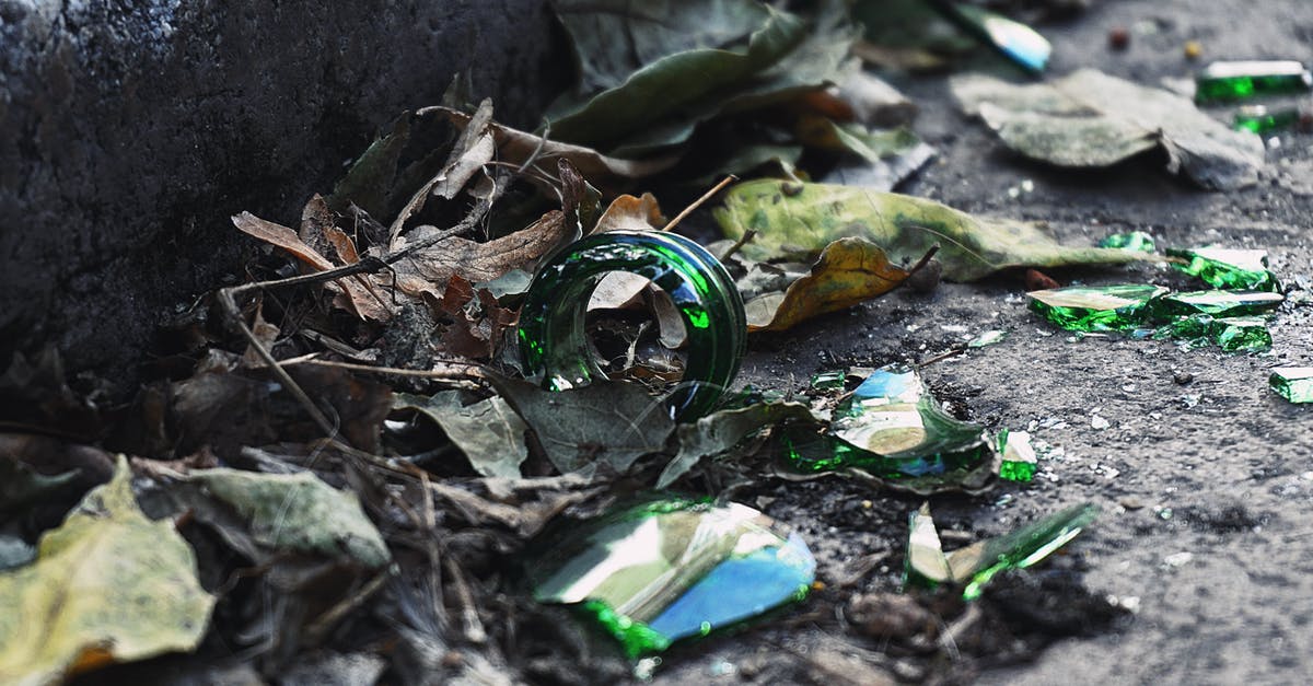 What do they use for broken glass pieces in movies? - Broken Glass Bottle On The Sidewalk
