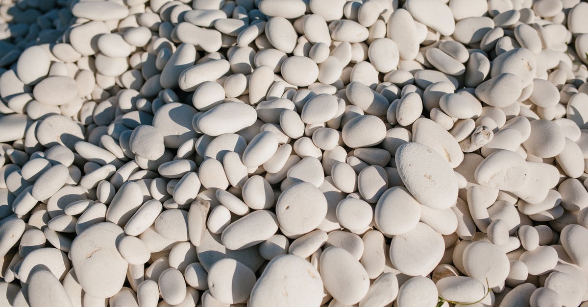 What does the joke "leave you Clampetts alone to your banjo lesson", from 3rd Rock From the Sun mean? - From above of white small smooth and round stones in pile at sunshine