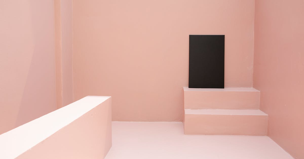 What happened to the new room mate? - Black canvas placed on staircase in pink room
