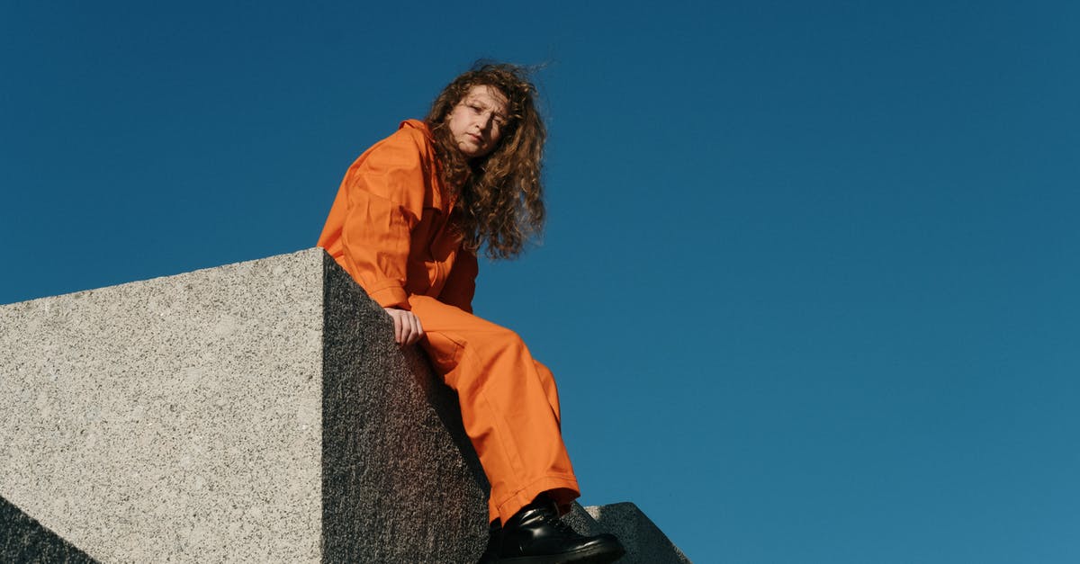 What happened to the prisoner in the LOKI show - Woman in Orange Jacket Sitting on Gray Concrete Wall