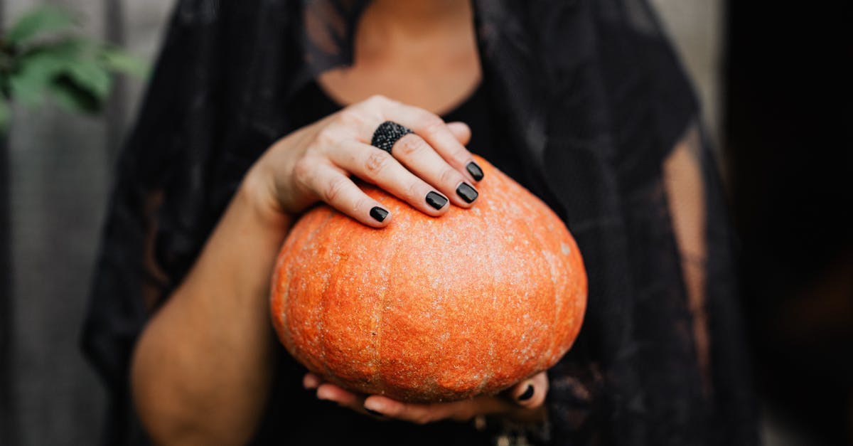 What happened to the Witch? - Woman in Black Manicure Holding Orange Fruit