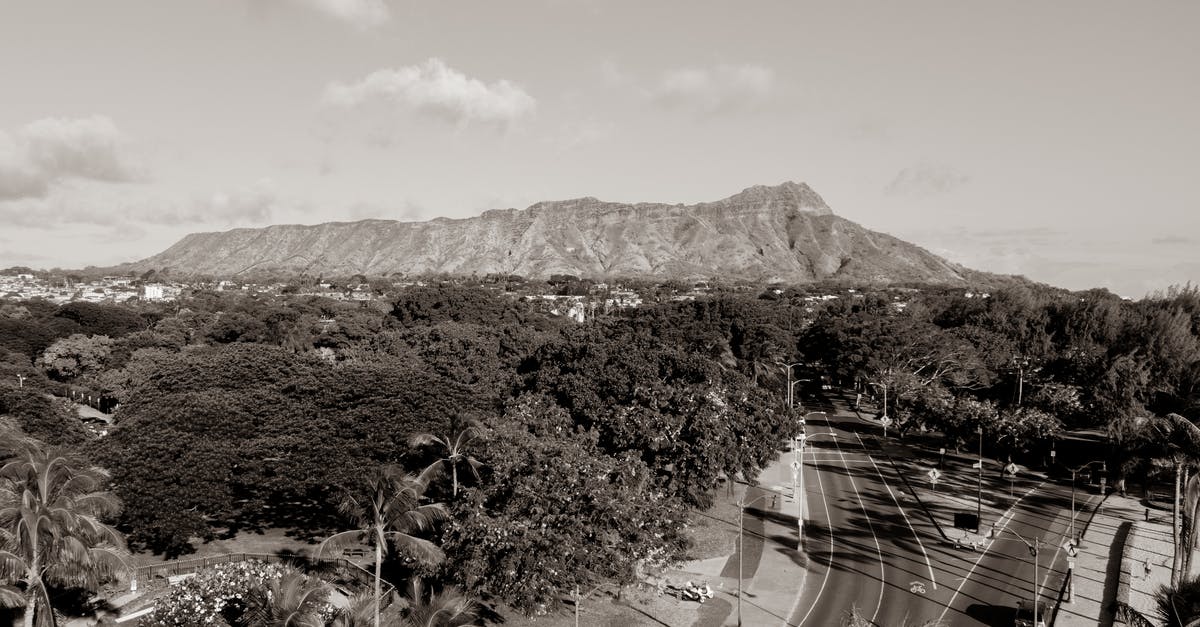 What is a cautionary diamond? - Aerial View on the Diamond Head in Hawaii 