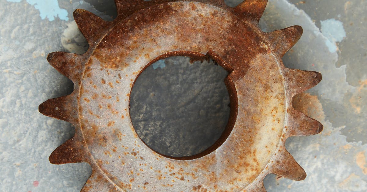 What is it called when a static image is used to texture a moving object? - Old gear wheel covered with rust