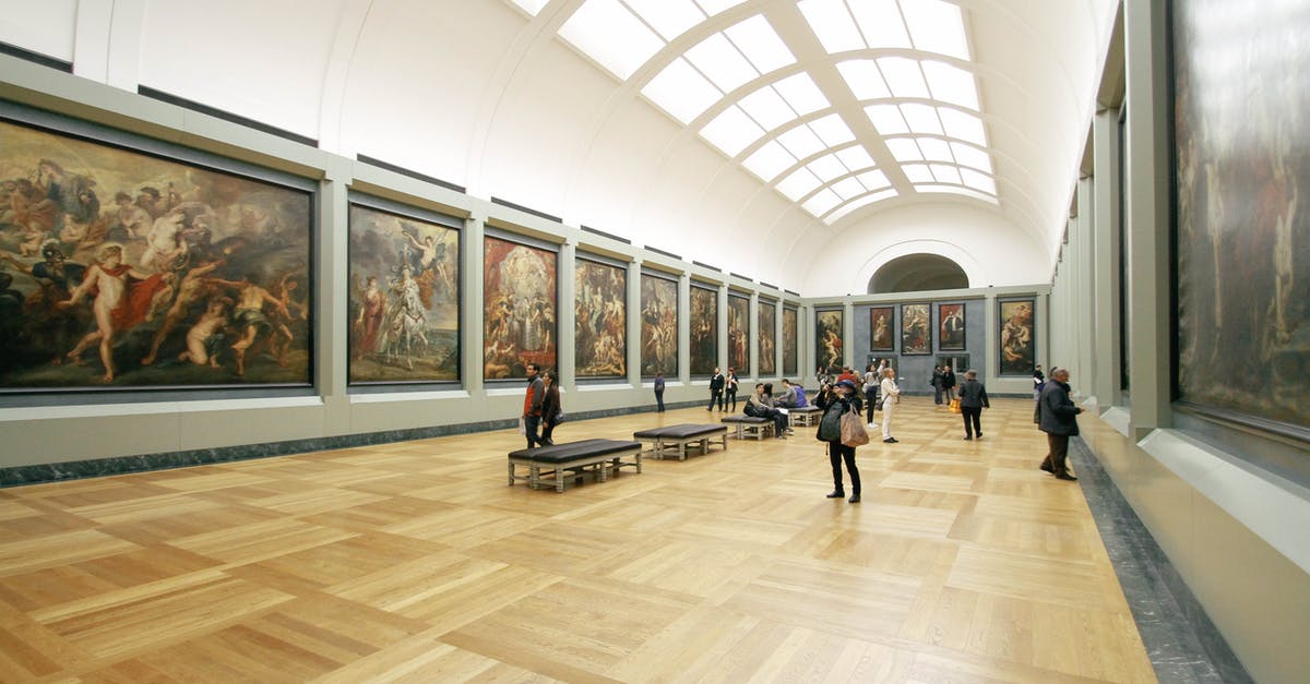 What is the art gallery where Fred and Leo meet in Humans 1.7? - Exhibit Painting Display