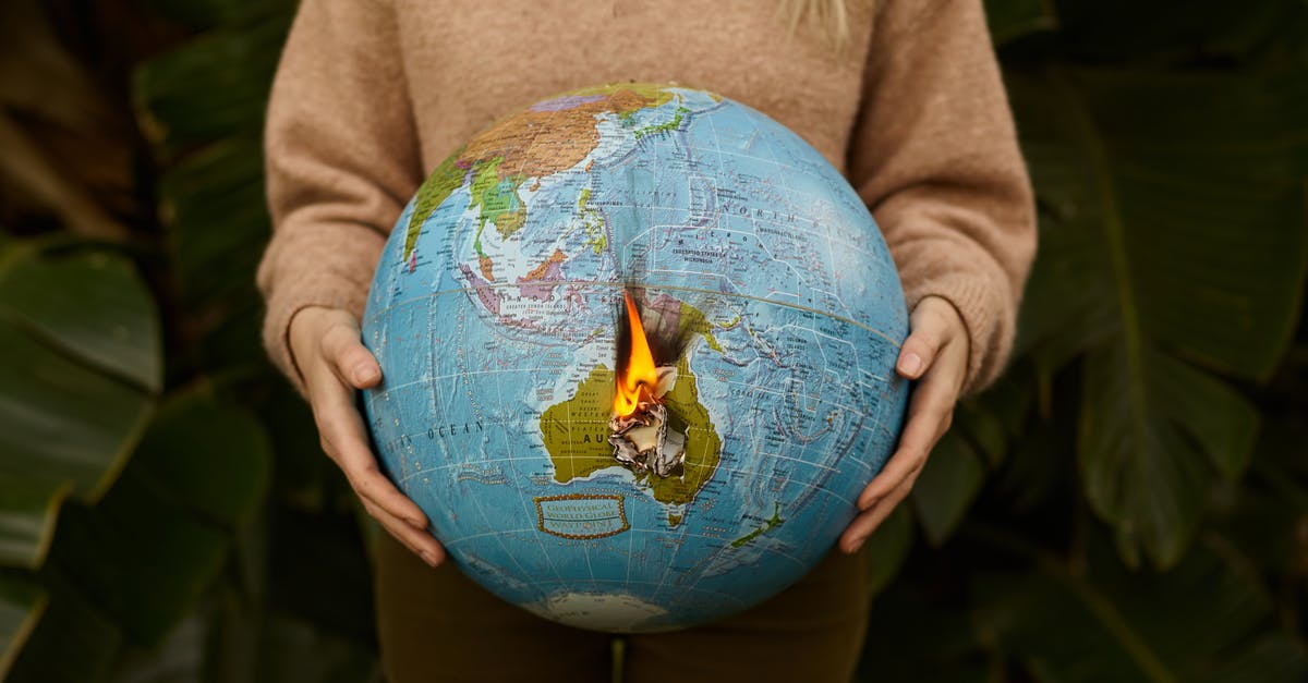 What is the problem with a planet where everything is "on a cob"? - Crop woman with burning globe in hands