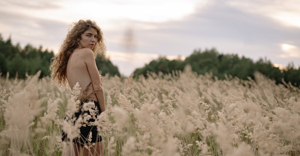 What is the significance of Erik's nude scene? - Woman in Black and White Floral Spaghetti Strap Dress Standing on Green Grass Field