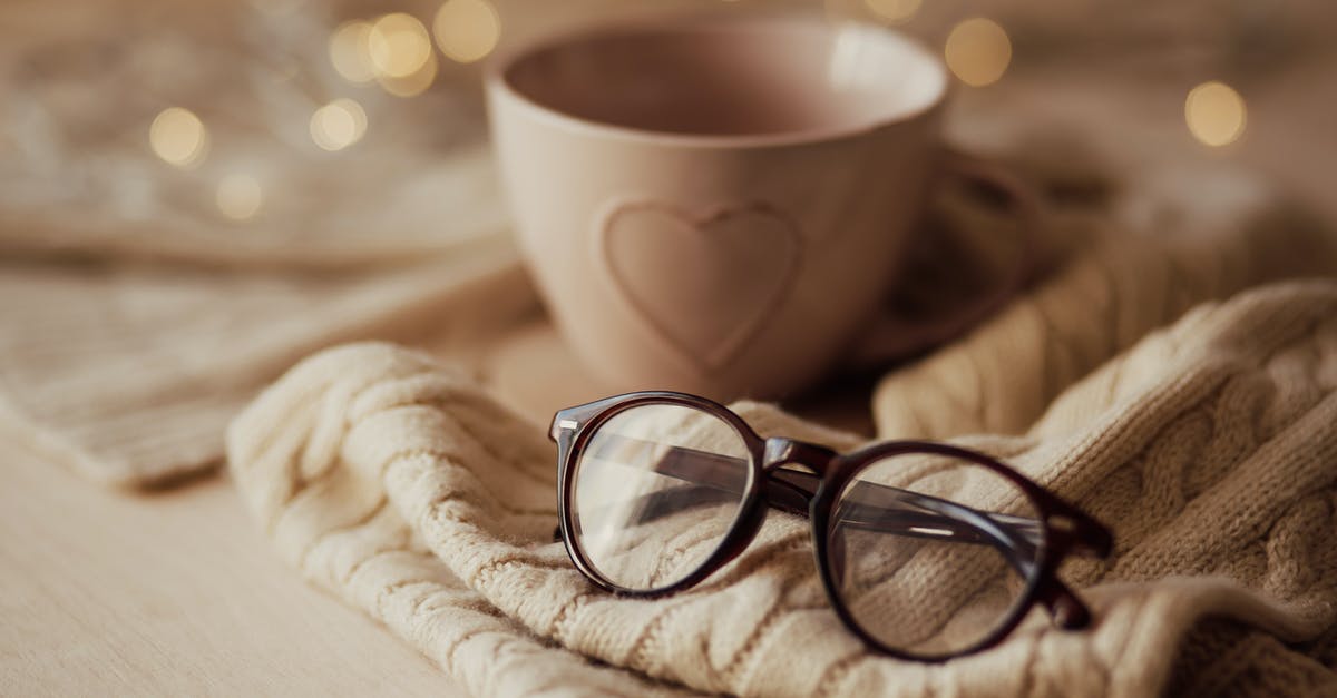 What is the significance of Shasta soft drinks? - Eyeglasses with mug on warm scarf