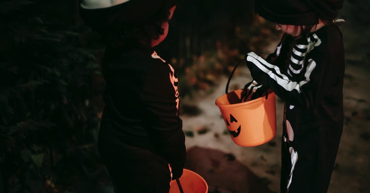 What is the whistled tune from American Horror Story? [closed] - Crop girlfriends with trick or treat buckets on urban pavement