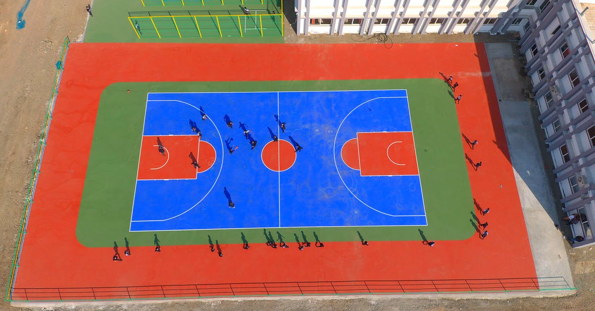 What is this meme from "Stewie joins a football team"? - A High Angle Shot of People Playing Football on a Basketball Court