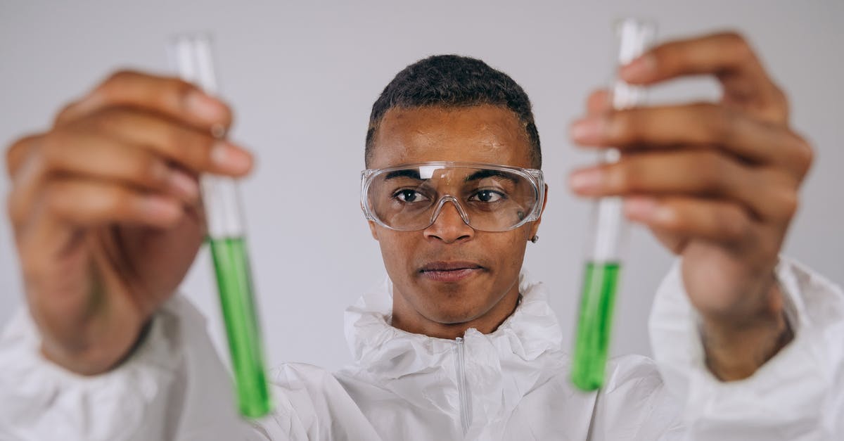 What really happened in the chemistry lab? - A Man Wearing Test Tubes With Green Liquid