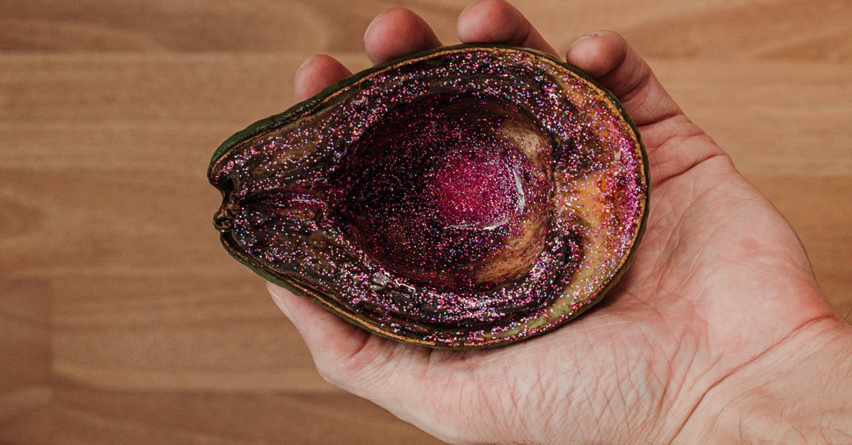 What was with the rotten fruits? - Man showing rotten avocado with pink glitter