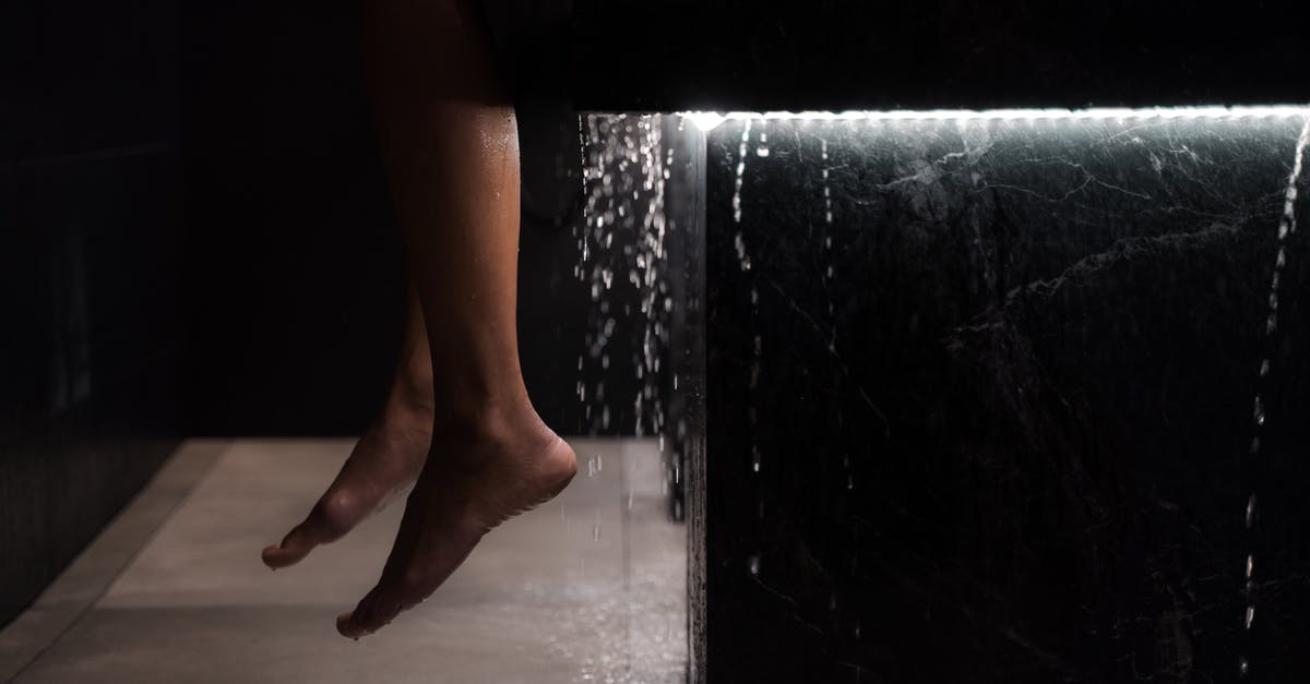 Where did Han and Chewie take a shower in Solo? - A Person's Feet Near the Dripping Water