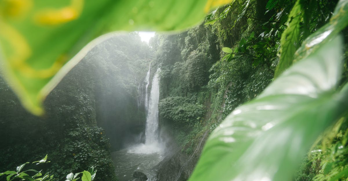 Where is episode S16E13 of Power Rangers Jungle Fury filmed? - Landscape with high tropical waterfall in middle of rain forest far away from civilization