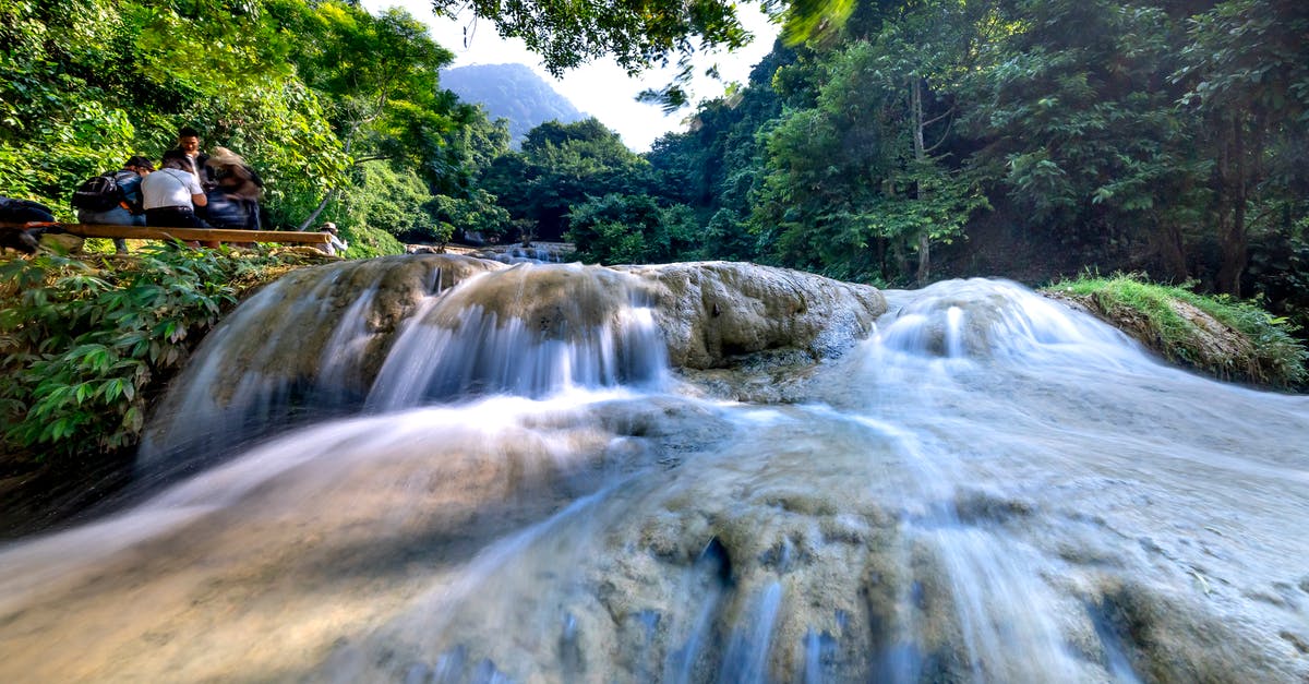 Where is episode S16E13 of Power Rangers Jungle Fury filmed? - Majestic waterfall flowing in rainforest