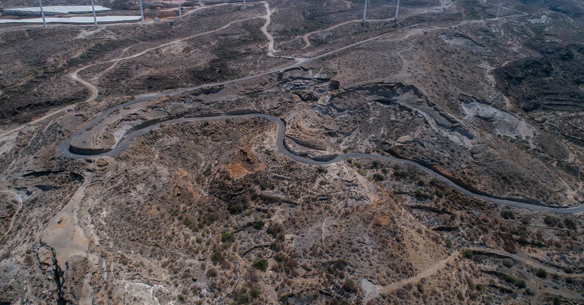 Who did Chigurh kill in the desert? - Aerial View of Road on Hill