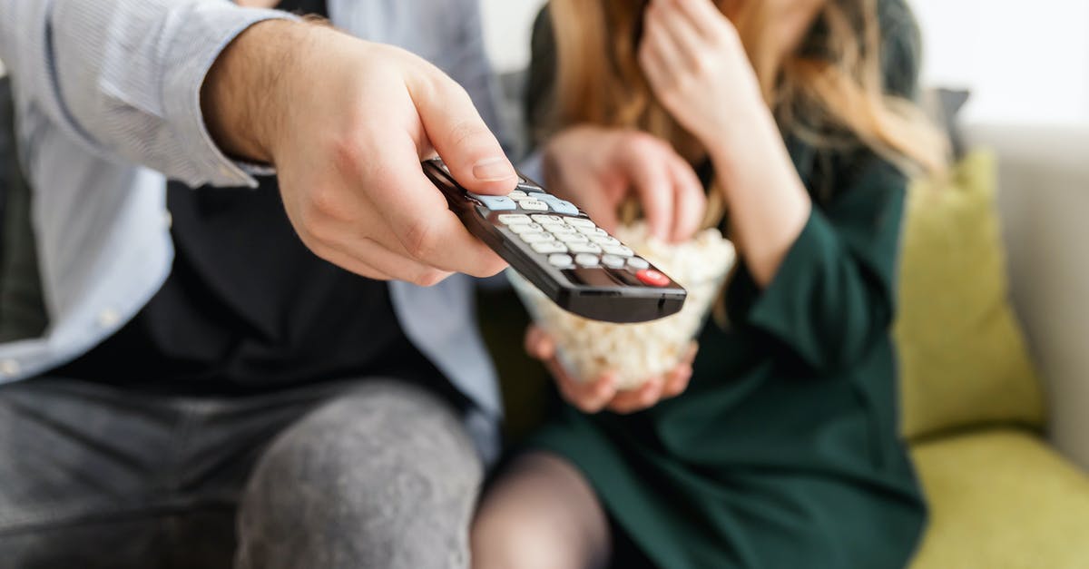 Who initiates discussions for commercials of movies played on TV? - Man Holding Remote Control