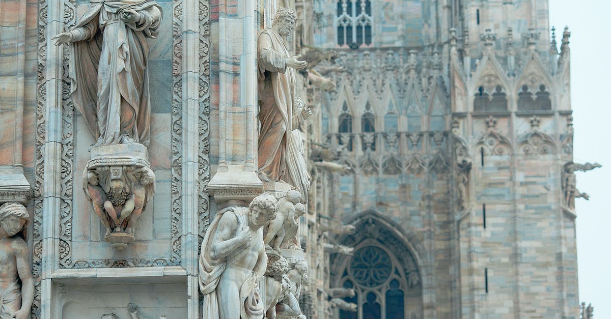 Who is Arcade in The Magnificent Seven? - Medieval cathedral with sculptures in old city