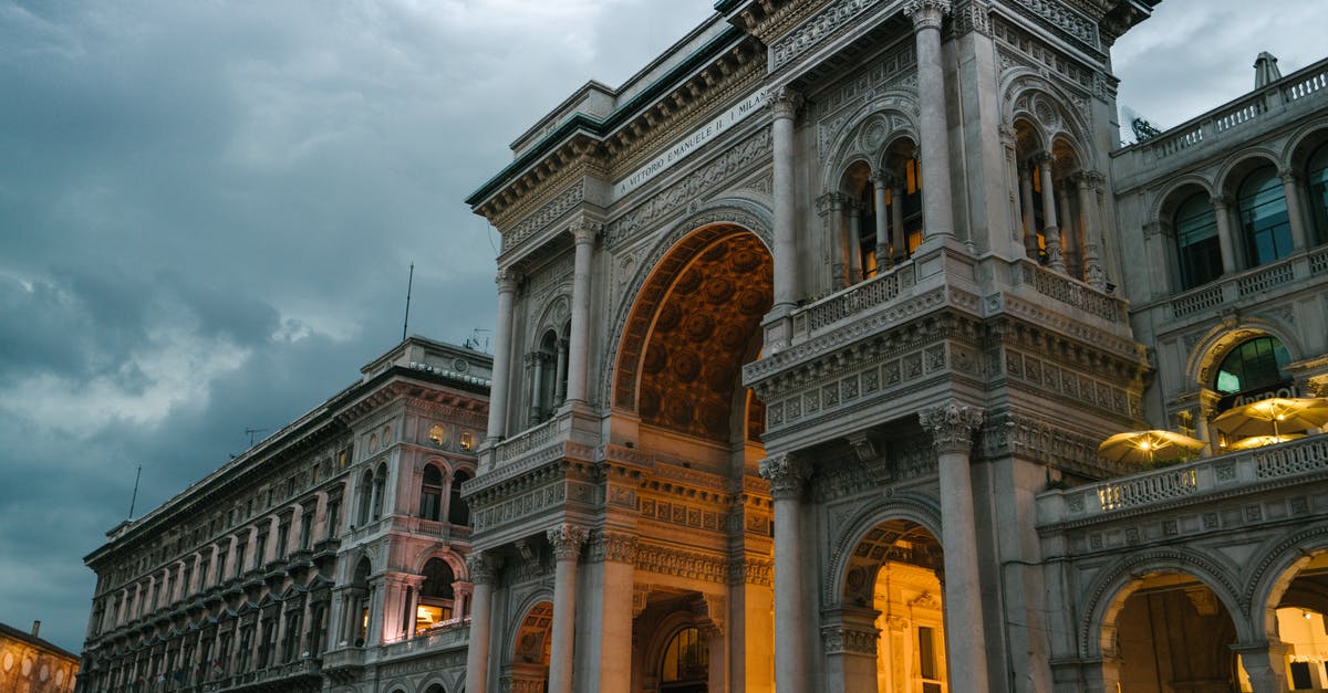 Who is Arcade in The Magnificent Seven? - Galleria Vittorio Emanuele II in Milan on cloudy evening