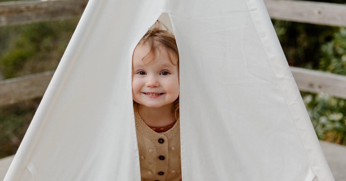 Who is the kid on the DVD cover of Totoro? - Happy little child smiling while peeking from tent