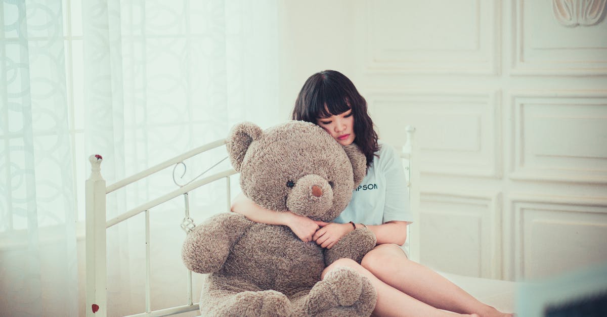 Who was the lady mending the toy at the end? - Woman Hugging Gray Bear Plush Toy on White Mattress