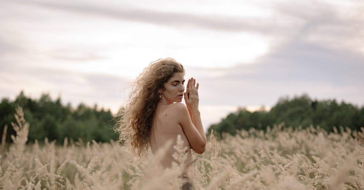 Why are nude scenes allowed in PG-13 movies? - Nude Woman Covered by Grass Posing on a Field 