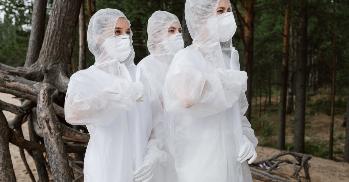 Why are the crew wearing anti-contamination suits? - Three People Wearing White Hazmat Suits