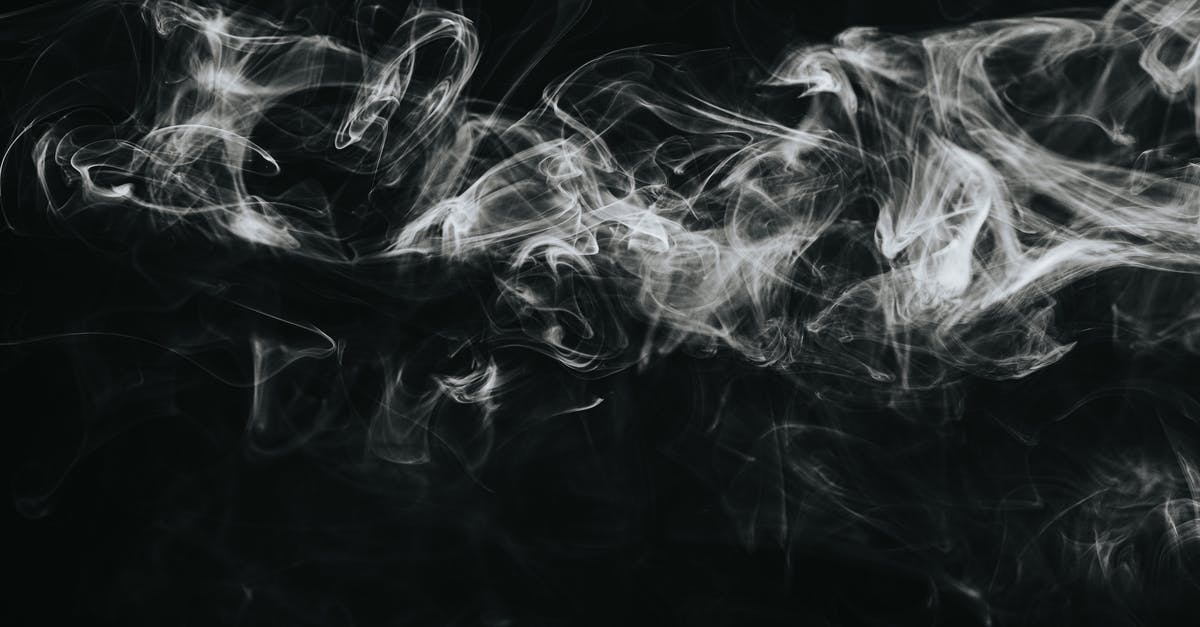 Why couldn't the black smoke fly away from the island? - White smoke against black background
