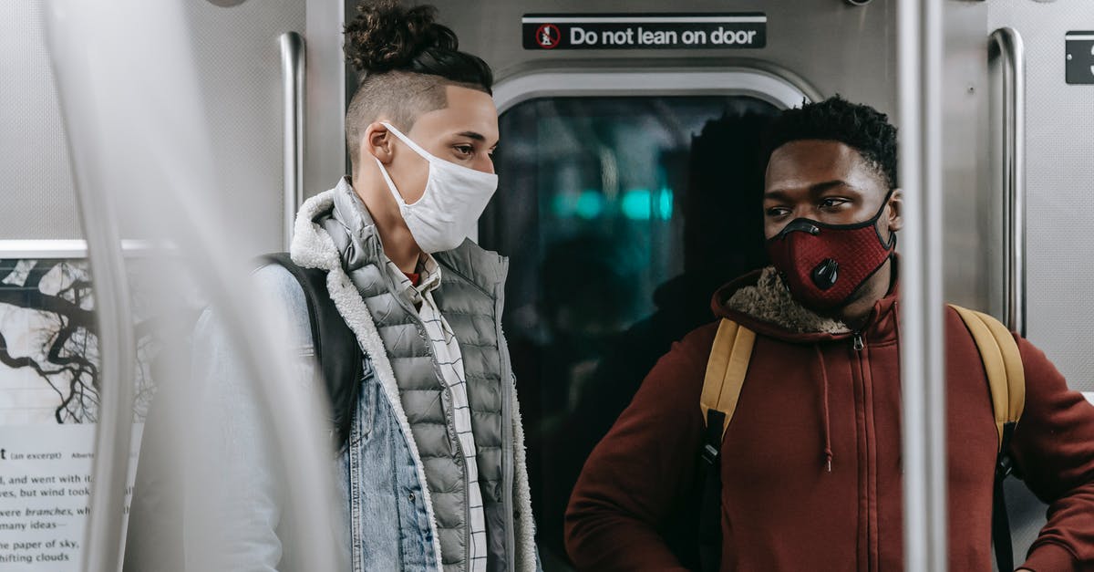 Why did Brian stand in front of the subway train the first time he took NZT? - Multiracial friends in masks standing in subway train