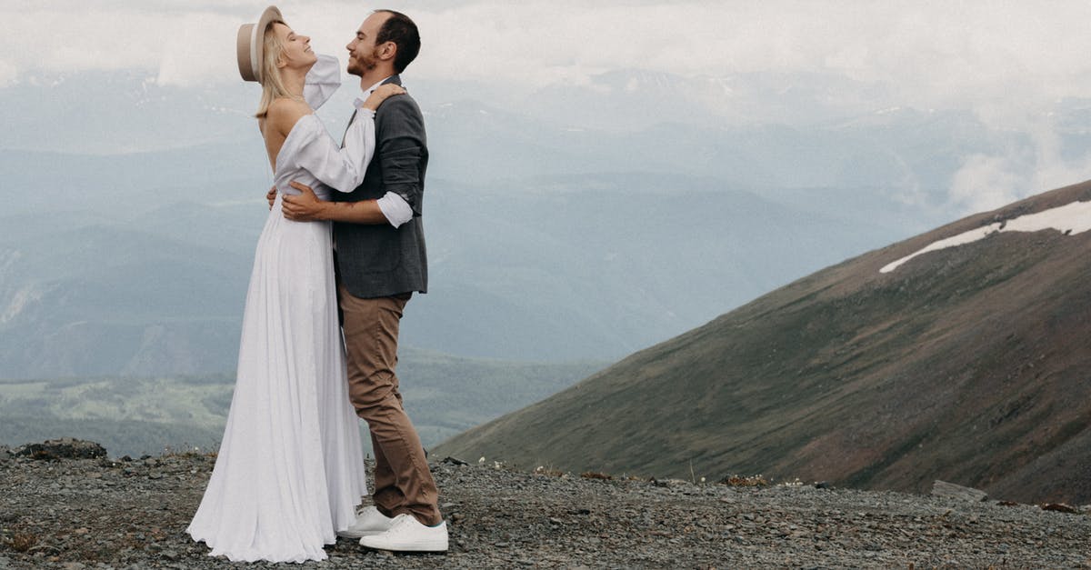 Why did Khabarov bury the cloth in the snow? - Newlywed couple embracing against ridges on wedding day