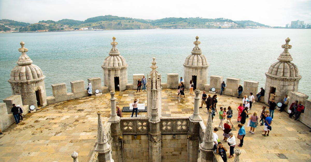 Why did The Professor have Lisbon taken to the robbery location instead of his secret place? - Tourists walking on Belem Tower top