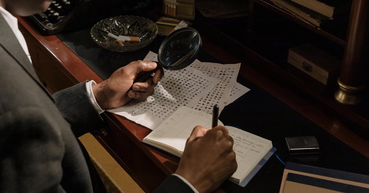 Why did they say Beale Cipher - Photo of Detective Decoding Characters