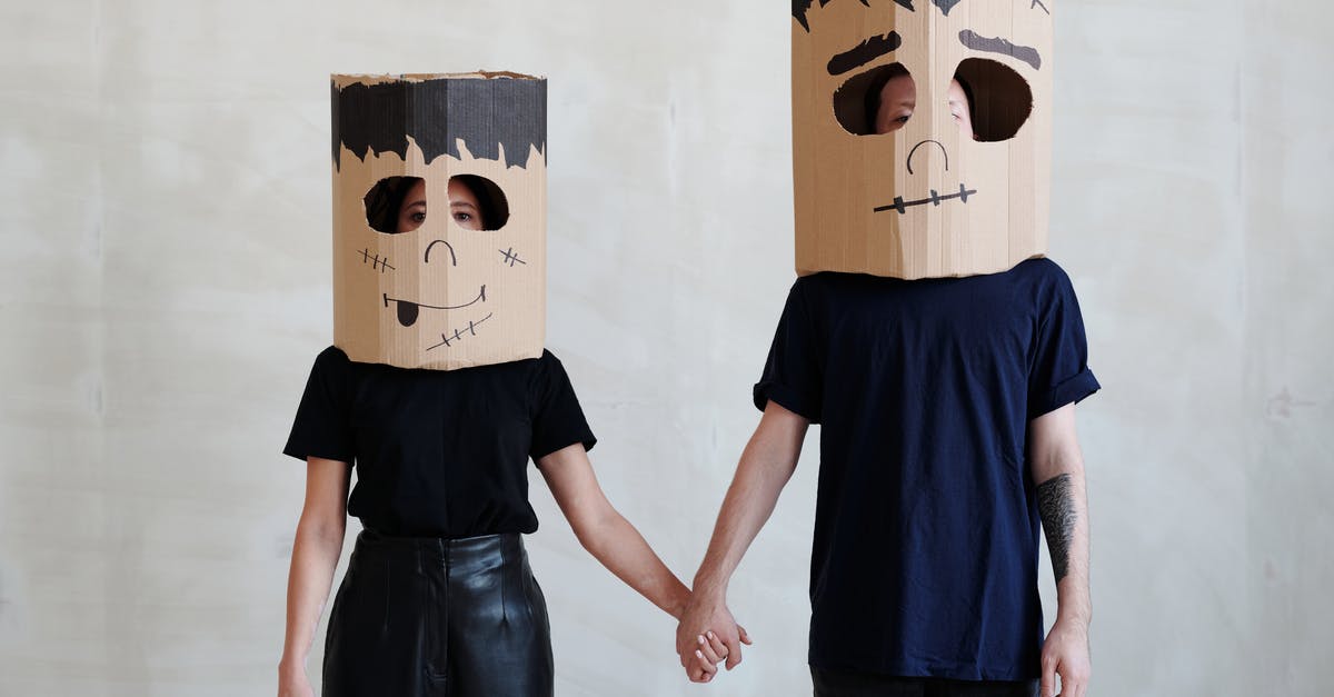 Why did those monsters appear in Seoul? - A Couple Wearing Diy Cardboard Box Mask While Holding Each Other's Hands