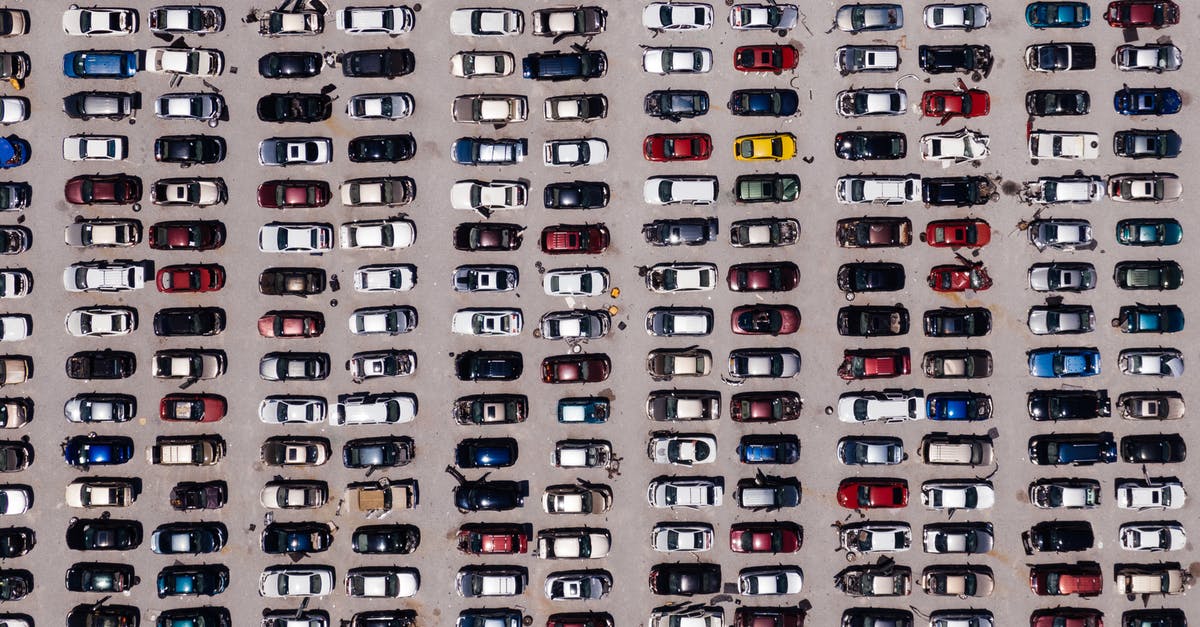 Why do cars in movies set in earlier eras always look brand new? - Aerial View of Parking Lot