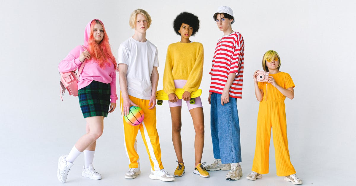 Why do Dragon Ball Z episodes always stop mid-season in India? - Full body group of informal teenager friends in colorful outfits standing against white background with ball and penny board with photo camera and backpack looking at camera