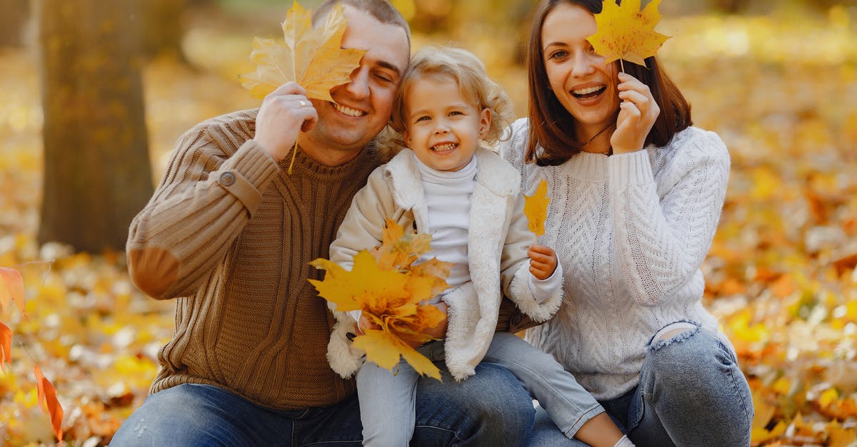 Why does David Grant hide when George & Jean showed up near his parents? - Cheerful family having fun with autumn leaves