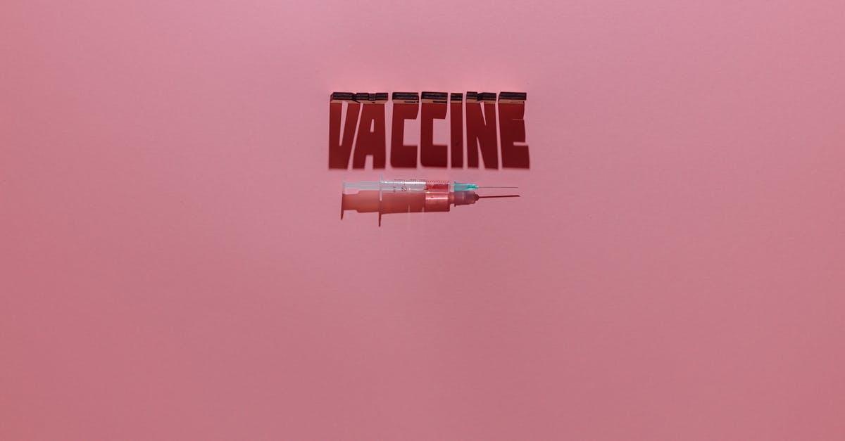 Why does "Into the unknown" have 2 versions? - A Syringe and Vaccine Lettering Text on Pink Background