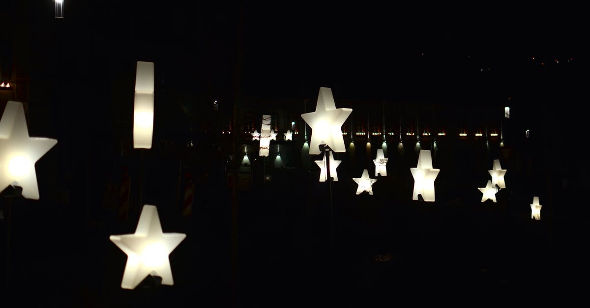 Why does S06E08 feature so many guest stars? - Creative star shaped garlands with glowing lamps decorating street against dark night sky
