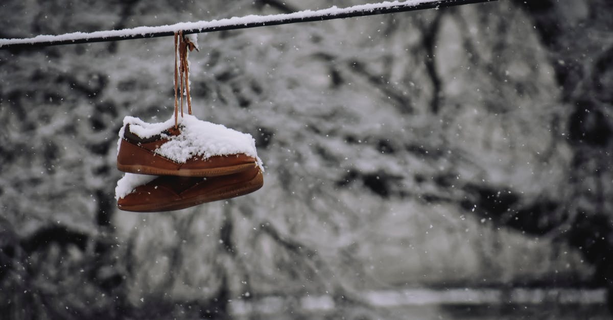 Why does the Winter Warlock lose his powers? - Old boots hanging on rope in winter day