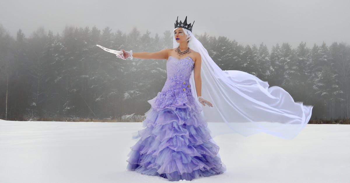Why doesn't the Ice King's crown affect Jake? - Female with icicle in crown and dress on snowy terrain