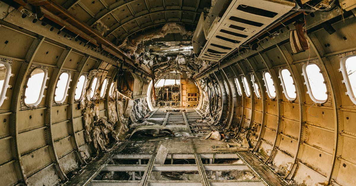 Why has the Moonraker Shuttle Carrier Aircraft crashed in the Yukon? - Interior of crashed aircraft cabin with windows
